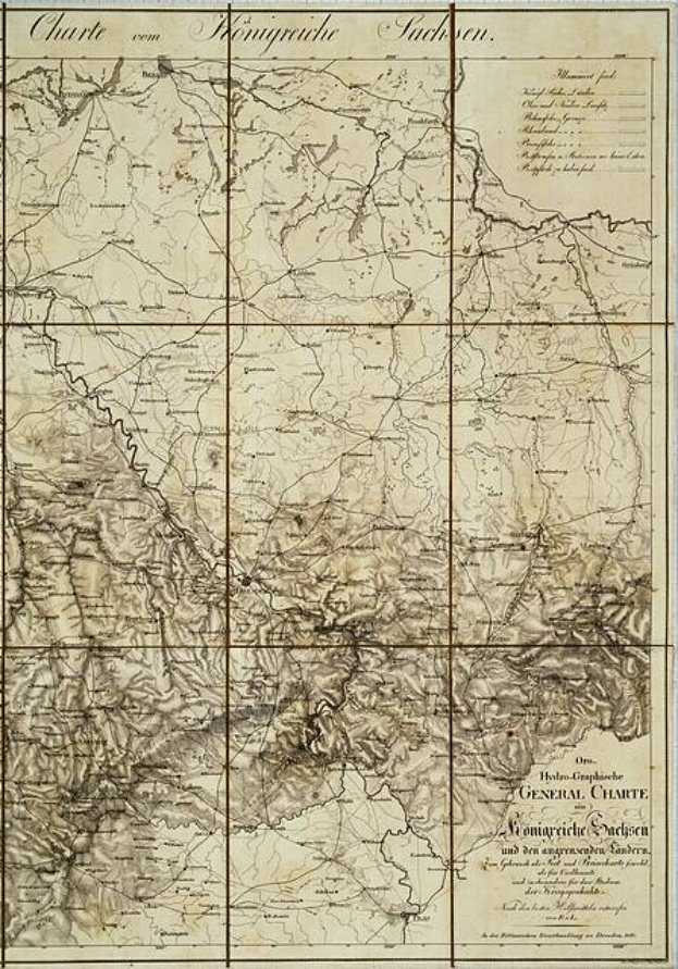 Eine Karte des britischen Empire aus dem 19. Jahrhundert, die sich auf das Königreich Sachsen-Anhalt konzentriert, mit ausführlichem Text über die Region.
