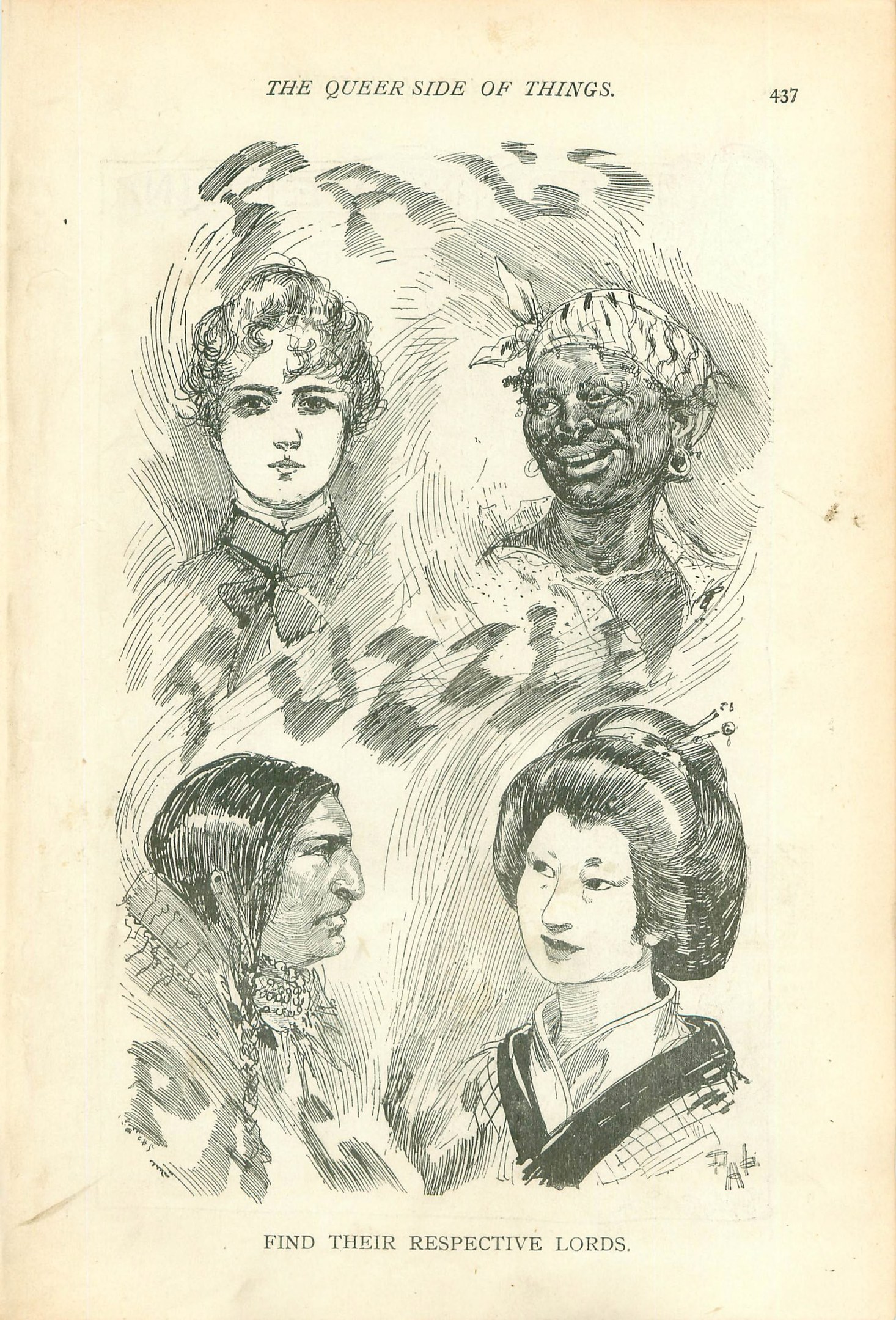 Ein Buch mit dem Titel "Die queere Seite der Dinge" mit einer Cover-Illustration von vier Frauenköpfen.