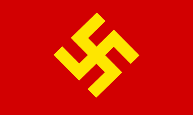 Swastika aus Veggie-Hack für die AfD