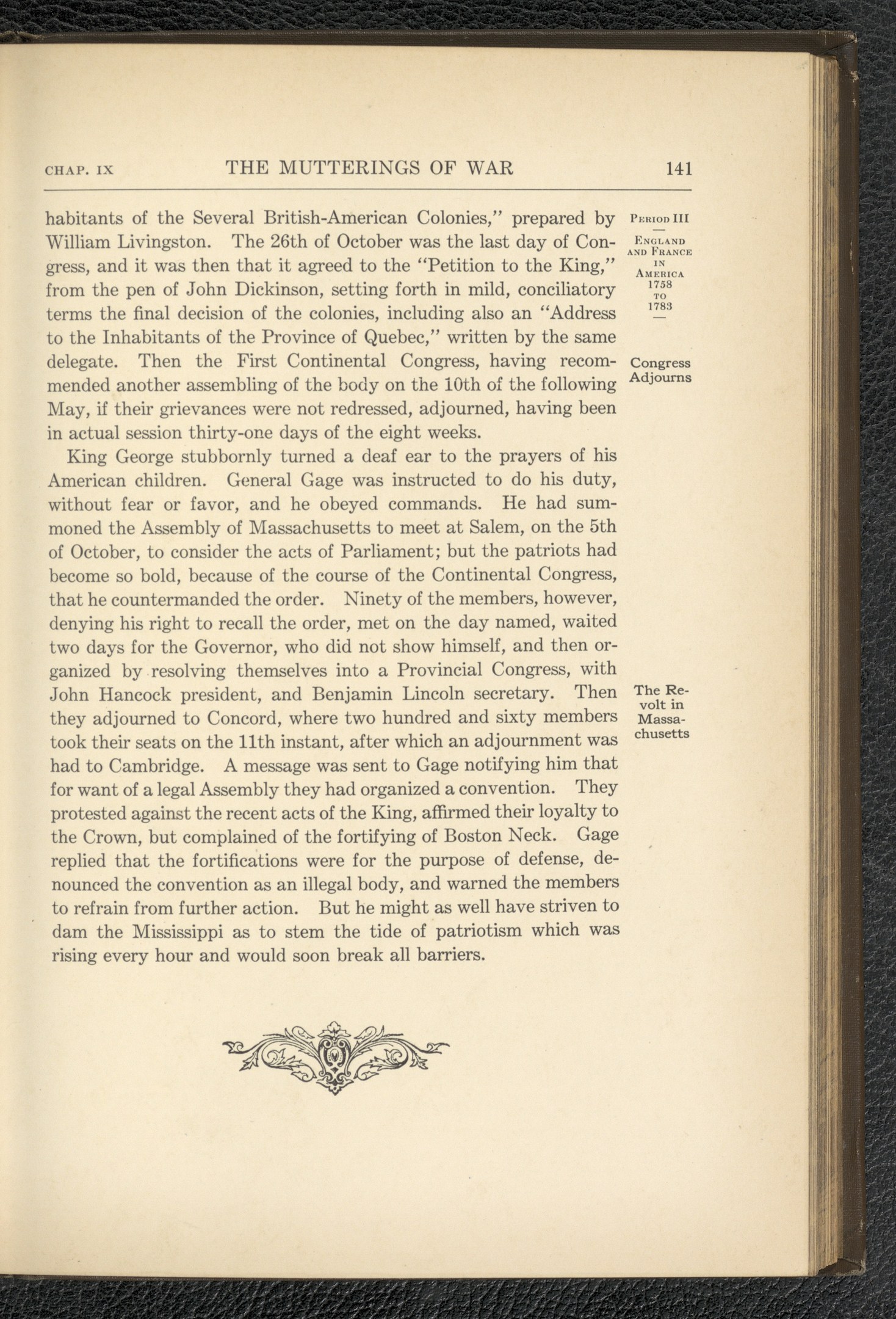 Offenes Buch mit dem Titel "Die Gedanken des Krieges" auf schwarzer Oberfläche, das eine Illustration eines Soldaten in einem Feld bei Sonnenuntergang mit Bäumen und Bergen im Hintergrund zeigt.