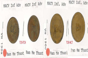 Ein Plakat mit Text und verschiedenen Münzen darauf.