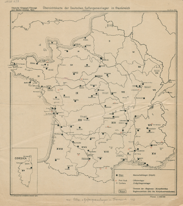 Eine alte Deutschlandkarte mit schwarzen Punkten, die das Ausmaß des Deutschen Reichs markieren, begleitet von erläuterndem Text.