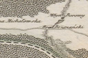 Ein detaillierter alter Stadtplan von Minsk, Belarus, der Straßen, Gebäude, Sehenswürdigkeiten und Text enthält, der Informationen zur Bevölkerung, Lage und Geschichte der Stadt bereitstellt.