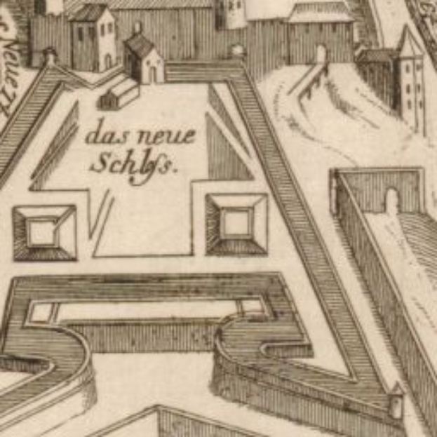 Ein detailliertes Stadtplan von Schleswig-Holstein, das Straßen, Gebäude, Sehenswürdigkeiten und Text enthält, der Informationen über die Geschichte, Kultur und Attraktionen der Stadt bietet.